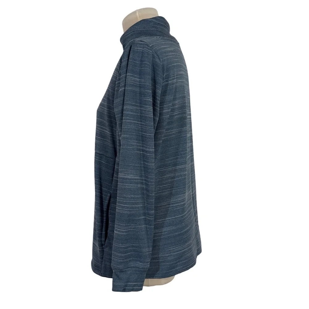 Zelos Women's Mock Neck Striped Long Sleeve Activewear Top Size S Athleisure‎